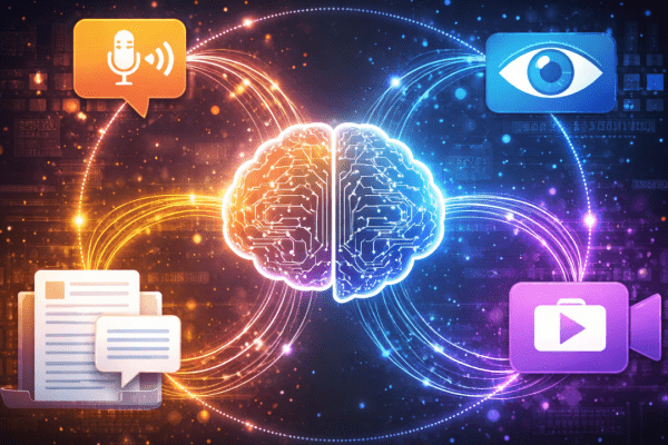 Multimodal AI Models Processing Text Images and Audio Simultaneously Explained